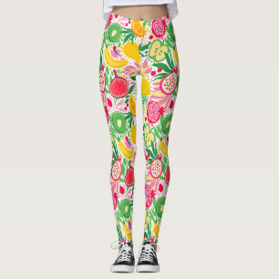 Tropisch fruit Waterverf zomerpatroon Leggings