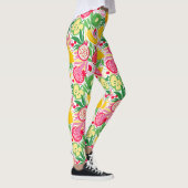 Tropisch fruit Waterverf zomerpatroon Leggings (Rechts)
