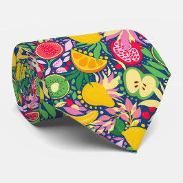 Tropisch fruit Waterverf zomerpatroon Stropdas