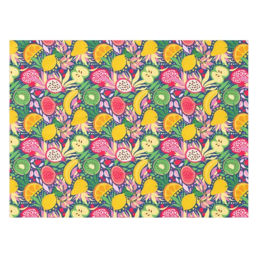 Tropisch fruit Waterverf zomerpatroon Tafelkleed (Voorkant (Horizontaal))