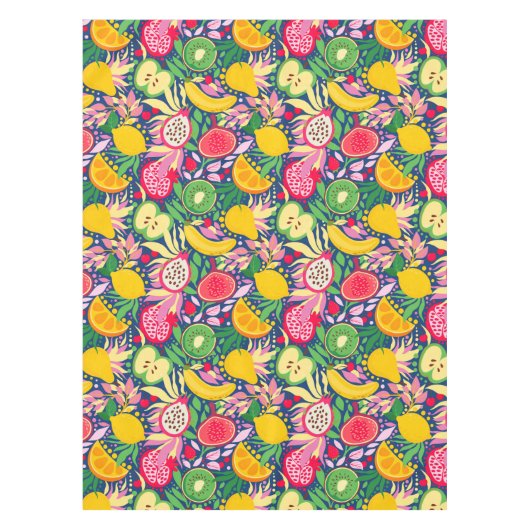 Tropisch fruit Waterverf zomerpatroon Tafelkleed (Voorkant)