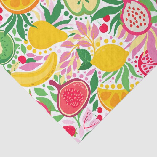 Tropisch fruit Waterverf zomerpatroon Tissuepapier (Detail)