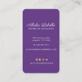 Tropisch Fruit & Wildbloemen Botanisch Violet Visitekaartje (Achterkant)