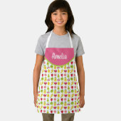 Tropisch fruit zo Schattige Jouw naam toevoegen Schort (Insitu)