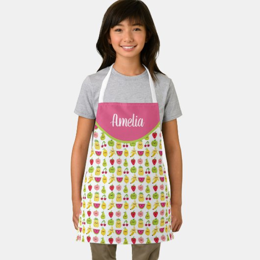 Tropisch fruit zo Schattige Jouw naam toevoegen Schort (Insitu)