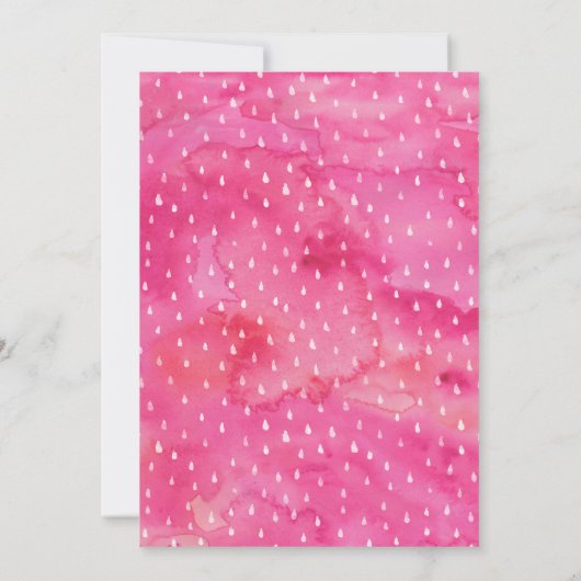 Tropisch fruitig Roze 8e Verjaardag Uitnodiging (Achterkant)