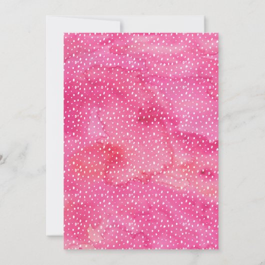 Tropisch fruitig Roze Gouden Verjaardag Uitnodigin Kaart (Achterkant)