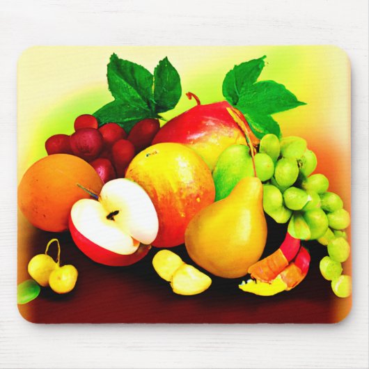 Tropisch fruitig schilderen. Bestel nu Muismat (Voorkant)