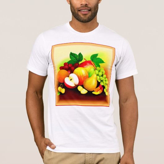 Tropisch fruitig schilderen. Bestel nu T-shirt (Voorkant)