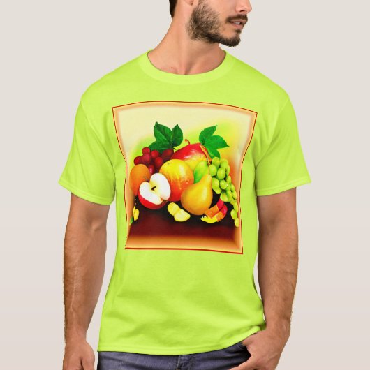 Tropisch fruitig schilderen. Bestel nu T-shirt (Voorkant)