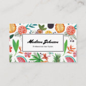 Tropisch fruitmonogram op maat | VISITEKAARTJES (Voorkant)