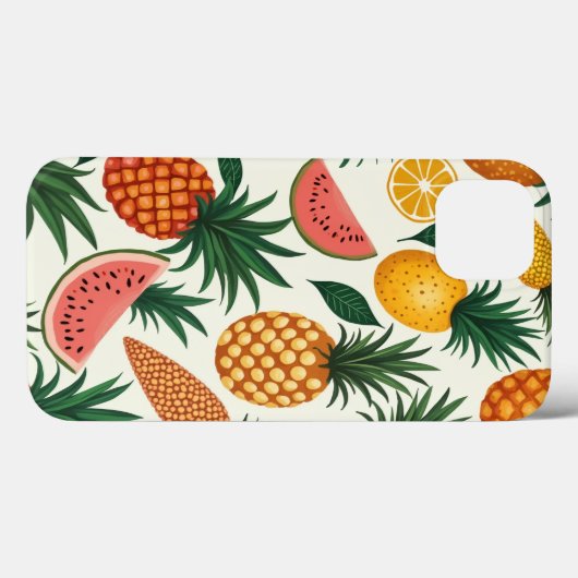 Tropisch fruitontwerp iPhone 13 hoesjes (Achterkant (horizontaal))