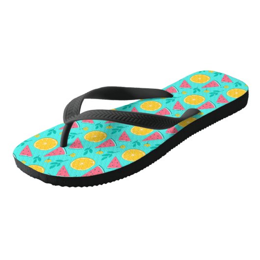 Tropisch fruitontwerp teenslippers (Schuin)
