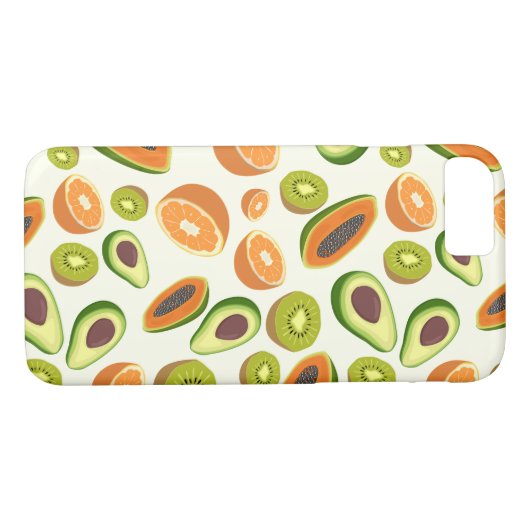 Tropisch fruitpatroon Case-Mate iPhone case (Achterkant (Horizontaal))
