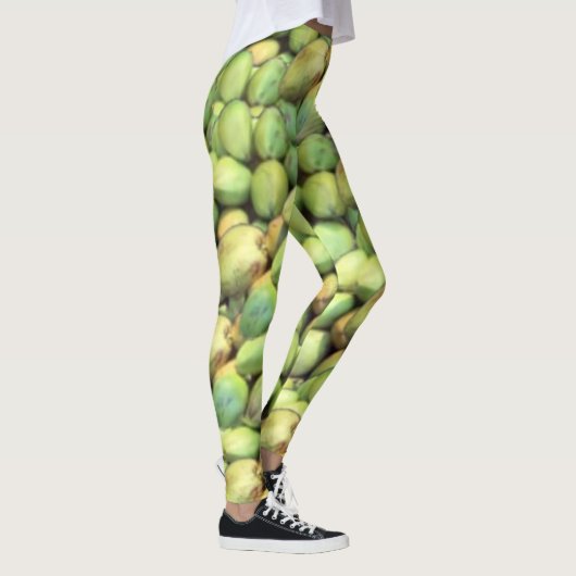 Tropisch fruitpatroon kokokosnoot leggings (Rechts)