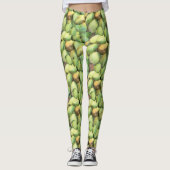Tropisch fruitpatroon kokokosnoot leggings (Voorkant)