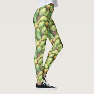 Tropisch fruitpatroon kokokosnoot leggings