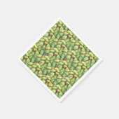 Tropisch fruitpatroon kokokosnoot servet (Hoek)