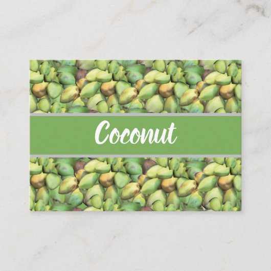 Tropisch fruitpatroon kokokosnoot visitekaartje (Voorkant)