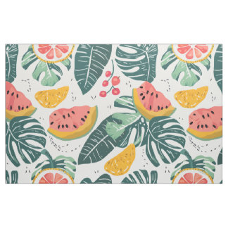 Tropisch Fruitpatroon | Naadloos Zomer Cottageco Stof