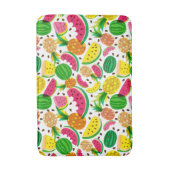 Tropisch fruitpatroon, rood en geel badmat (Voorkant Verticaal)