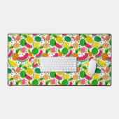 Tropisch fruitpatroon, rood en geel bureaumat (Keyboard & Muis)