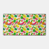 Tropisch fruitpatroon, rood en geel bureaumat (Voorkant)