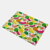 Tropisch fruitpatroon, rood en geel deurmat (Schuin)