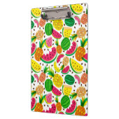 Tropisch fruitpatroon, rood en geel klembord (Links)