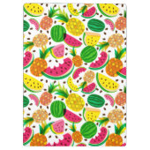 Tropisch fruitpatroon, rood en geel klembord (Achterkant)