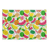 Tropisch fruitpatroon, rood en geel kussensloop (Achterkant-Rechts)