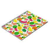 Tropisch fruitpatroon, rood en geel notitieboek (Linkerzijde)