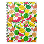 Tropisch fruitpatroon, rood en geel notitieboek (Voorkant)
