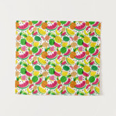 Tropisch fruitpatroon, rood en geel wandkleed (Voorkant (horizontaal))