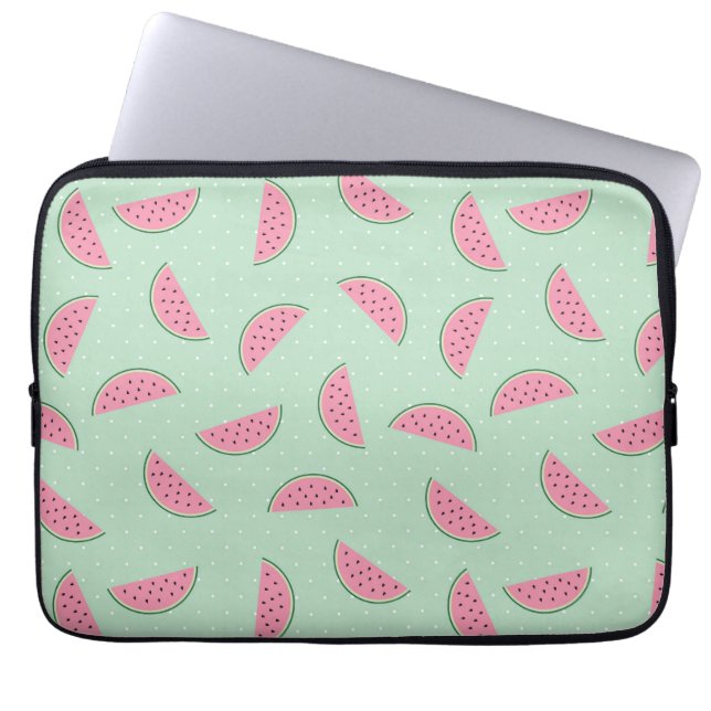 Tropisch fruitschilderingspatroon laptop sleeve (Voorkant)