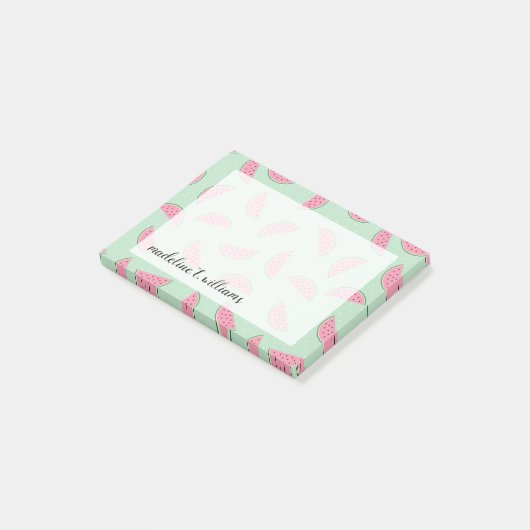 Tropisch fruitschilderingspatroon post-it® notes (Schuin)