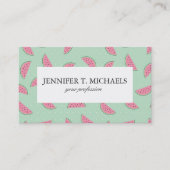 Tropisch fruitschilderingspatroon visitekaartje (Voorkant)