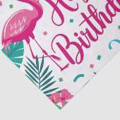 Tropisch Fun Flamingo Verjaardag Ontwerp Tissuepapier (Detail)