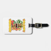 Tropisch Funny Aloha strandt Hawaiian Tiki Bagagelabel (Voorkant horizontaal)