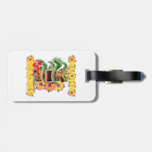 Tropisch Funny Aloha strandt Hawaiian Tiki Bagagelabel (Achterkant horizontaal)