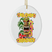 Tropisch Funny Aloha strandt Hawaiian Tiki Keramisch Ornament (Rechts)