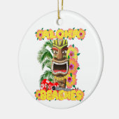 Tropisch Funny Aloha strandt Hawaiian Tiki Keramisch Ornament (Links)