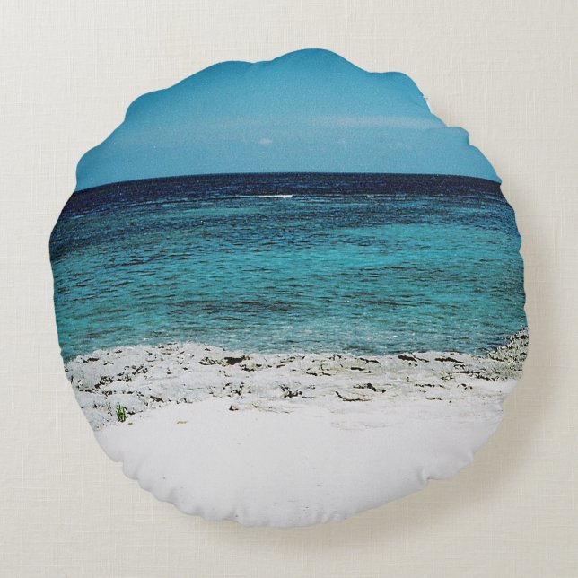 Tropisch Gaze Pillow Rond Kussen (Achterkant)