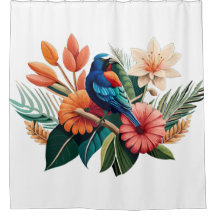 Tropisch gebaar: levendige fusie van planten en di