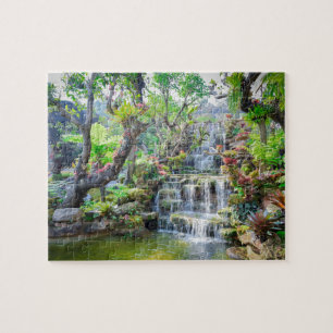 Tropisch gebergte Waterval Thailand Legpuzzel