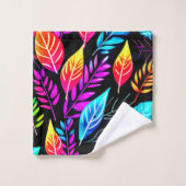 Tropisch gebladerte: bladkunst bad handdoek (Wasdoekje)