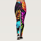 Tropisch gebladerte: bladkunst leggings (Achterkant)