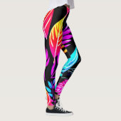 Tropisch gebladerte: bladkunst leggings (Rechts)