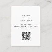 Tropisch gebladerte Botanische moderne QR-code Visitekaartje (Achterkant)