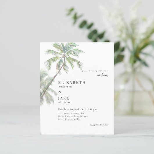 Tropisch gebladerte Budget Palm Tree II bruiloft (Staand voorkant)